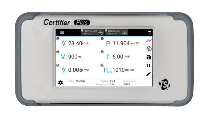 TSI4090流量分析仪,Certifier Pro气流分析仪界面